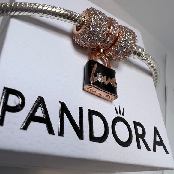 Bundle of 3 Rose Gold Pandora Charms - Picture 5 of 11